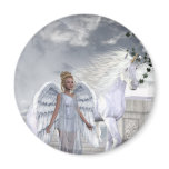 Heavenly Angel And Unicorn Magnet Heavenly Angel And Unicorn Magnet