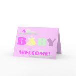 Heavenly Baby Welcome-Customize Greeting Card