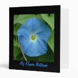 Heavenly Blue Morning Glory 3 Ring Binder
