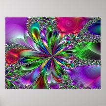 Heavenly Fractal Ribbons Poster