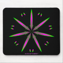 Heavenly Neon Pink Bloom Mousepad mousepads