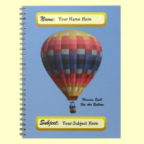 Heavens Quilt Hot Air Balloon Notebook notebooks