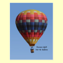 Heavens Quilt Hot Air Balloon Postcard postcards