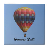 Heavens Quilt Hot Air Balloon Tile with Name tiles