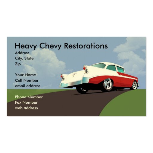 Heavy Chevy Business Card (front side)