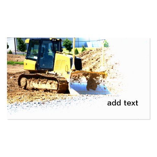 heavy duty construction equipment business cards (front side)