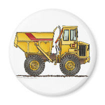 Heavy Duty Dump Truck Construction Magnets by art1st Heavy Duty Dump Truck Construction Magnets