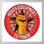 Heavy Equipment Is Power Print