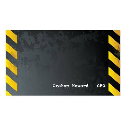 Heavy Hazards Business Card Template (back side)