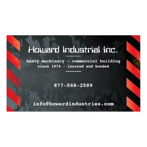 Heavy Hazards Red Business Card Templates