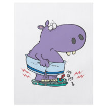 heavy hippo breaking scale diet humor flyer