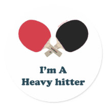 Heavy Hitter Ping Pong Sticker