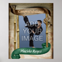 Heavy Martial Arts Green Belt Portrait One Poster posters