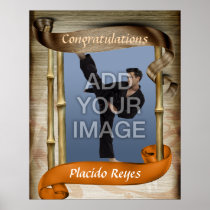 Heavy Martial Arts Orange Belt Portrait One Poster posters