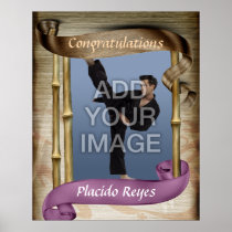 Heavy Martial Arts Purple Belt Portrait One Poster posters
