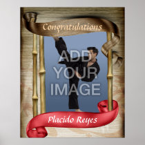 Heavy Martial Arts Red Belt Portrait One Poster posters