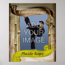 Heavy Martial Arts Yellow Belt Portrait One Poster posters