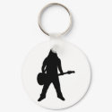 heavy metal guitar player keychains