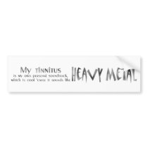 Heavy Metal Hearing Bumper Sticker bumper stickers by RoamingRosie Heavy Metal Hearing Bumper Sticker bumper stickers