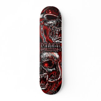 Heavy Metal Icons Headbanger Metal Monster zazzle_skateboard
