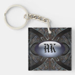 Heavy metal Key Chain Square Acrylic Key Chains