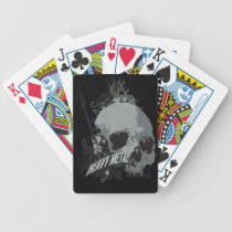 Heavy Metal Music Guitars Skull Playing Cards playing cards