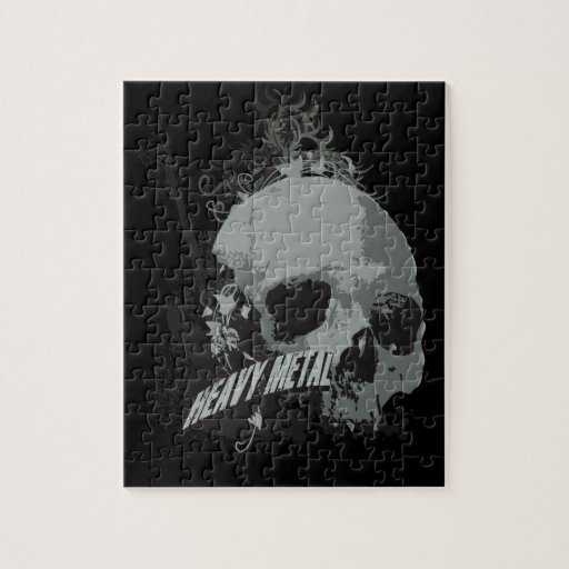 Heavy Metal Skull Jigsaw Puzzle Zazzle
