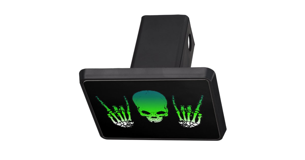 Heavy Metal Skull Tow Hitch Cover Zazzle