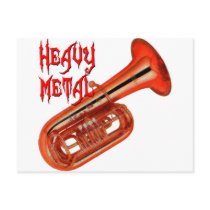 Tuba do metal pesado cartões postais