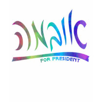 Hebrew Obama Rainbow Script T-shirt