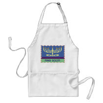 Hebrew Script Menorah Aprons