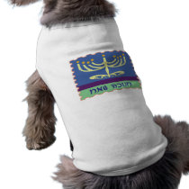Hebrew Script Menorah Dog Shirts pet clothing