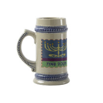 Hebrew Script Menorah Steins mugs
