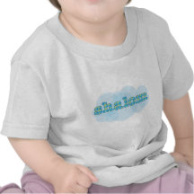 hebrew shalom with argyle pattern t shirt