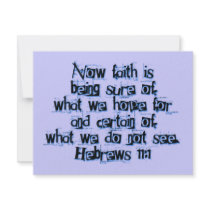 Hebrews 11:1 custom invitation