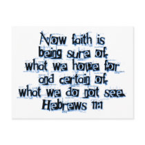 Hebrews 11:1 post card