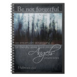 Hebrews 13:2 Angel Quote Spiral Notebook