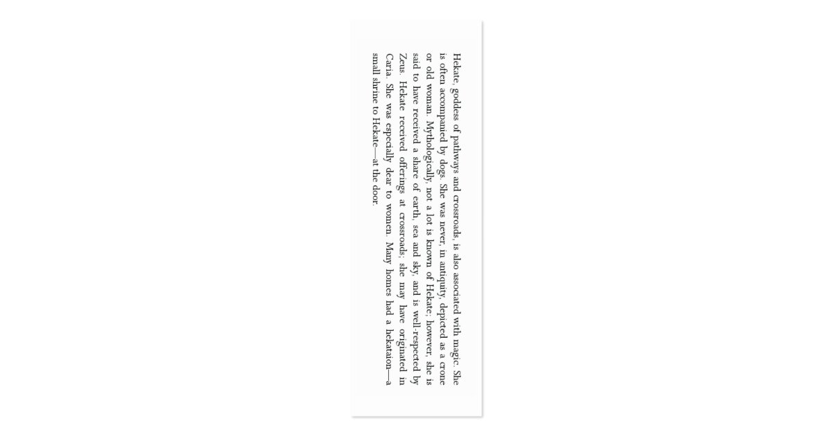 Hecate (Hekate) Prayer Card | Zazzle