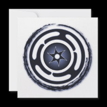 Hecate's Wheel (Blue) Invitations invitations