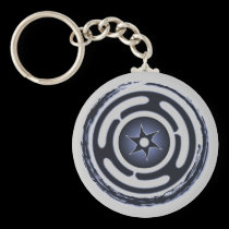 Hecate's Wheel (Blue) Keychain keychains