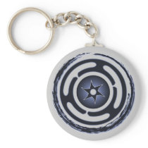 Hecate's Wheel (Blue) Keychain