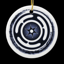 Hecate's Wheel (Blue) Ornaments ornaments