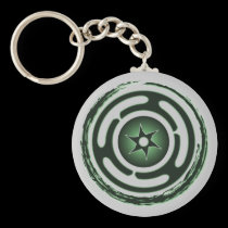 Hecate's Wheel (Green) Keychain keychains