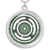 Hecate's Wheel (Green) Necklace