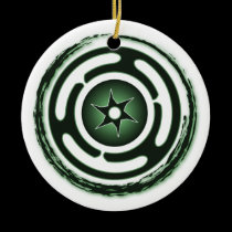 Hecate's Wheel (Green) Ornaments ornaments