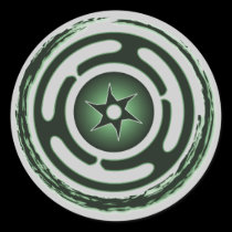 Hecate's Wheel (Green) Stickers stickers