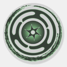 Hecate's Wheel (Green) Stickers