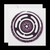 Hecate's Wheel (Purple) Invitations invitations