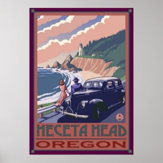 Heceta Head Lighthouse, Oregon Coast Poster print