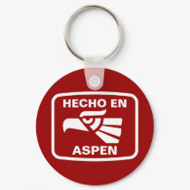 Hecho en Aspen personalizado custom personalized keychains by hechoencamisetas Hecho en Aspen personalizado custom personalized keychains